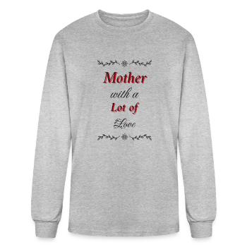 Mother with a Lot of Love - Men's Long Sleeve T-Shirt - heather gray - Front