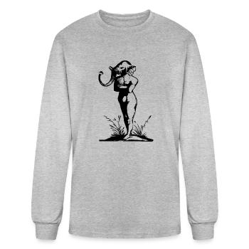 Naked Elephant Person - Men's Long Sleeve T-Shirt - heather gray - Front