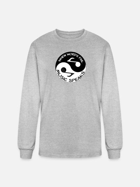 Music Speaks - Men's Long Sleeve T-Shirt - heather gray