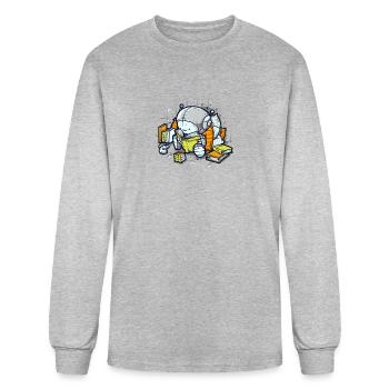 Clever Bot - Men's Long Sleeve T-Shirt - heather gray - Front