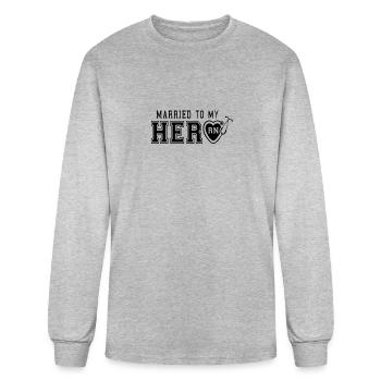 Hero - Men's Long Sleeve T-Shirt - heather gray - Front