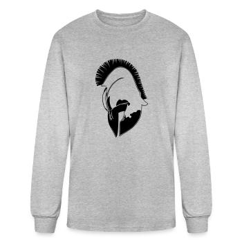Spartan helmet - Men's Long Sleeve T-Shirt - heather gray - Front