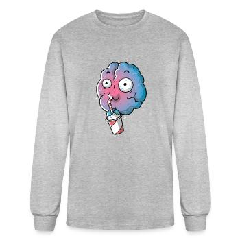Brain Freeze - Men's Long Sleeve T-Shirt - heather gray - Front