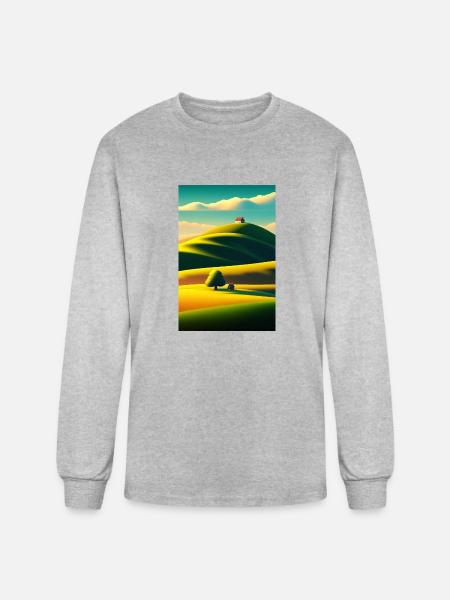 superb minimalism - Men's Long Sleeve T-Shirt - heather gray