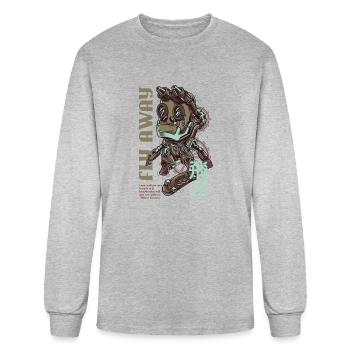 Fly away quote - Men's Long Sleeve T-Shirt - heather gray - Front