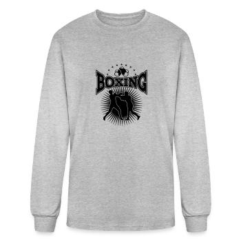 Boxing boxer boxing boxing match martial arts - Men's Long Sleeve T-Shirt - heather gray - Front