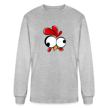 hen - Men's Long Sleeve T-Shirt - heather gray - Front