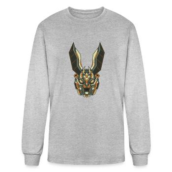 Rabbit Cyberpunk - Men's Long Sleeve T-Shirt - heather gray - Front
