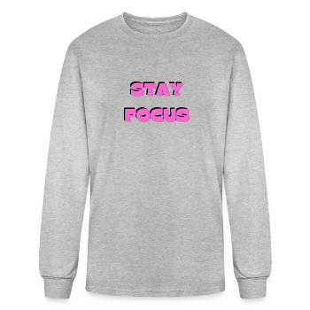 stay focus - Men's Long Sleeve T-Shirt - heather gray - Front