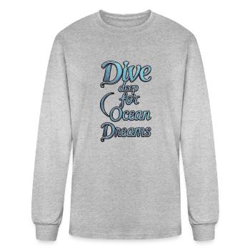 Plumb Depths for Ocean Dreamers - Men's Long Sleeve T-Shirt - heather gray - Front