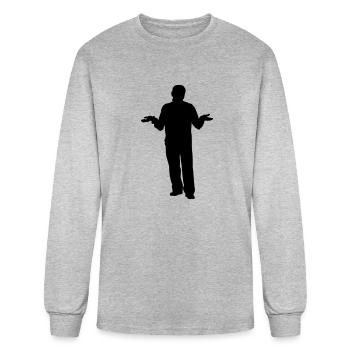 Shrug - Men's Long Sleeve T-Shirt - heather gray - Front