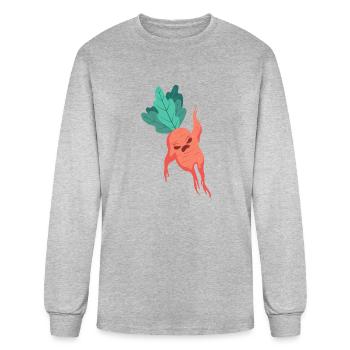 carrot - Men's Long Sleeve T-Shirt - heather gray - Front