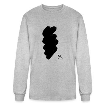 Ok - Men's Long Sleeve T-Shirt - heather gray - Front