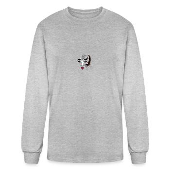 Thorny Vines & Skull Motifs: The Darkly Lovely Fac - Men's Long Sleeve T-Shirt - heather gray - Front