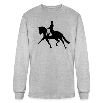 Dressage - Men's Long Sleeve T-Shirt - heather gray - Front