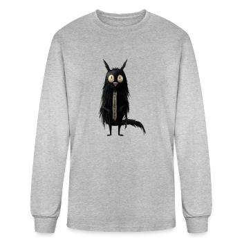 Whimsical character - Men's Long Sleeve T-Shirt - heather gray - Front