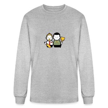 Shaun and Ed Chibi - Men's Long Sleeve T-Shirt - heather gray - Front