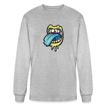 Mouth zombies - Men's Long Sleeve T-Shirt - heather gray - Front