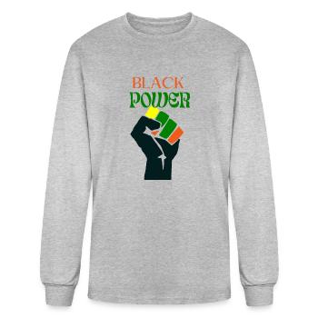 Black power. Black history month - Men's Long Sleeve T-Shirt - heather gray - Front