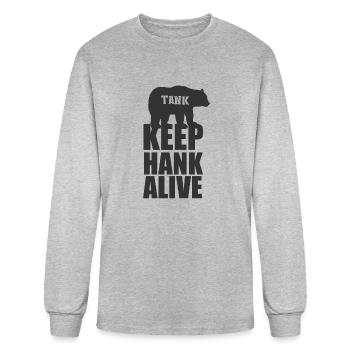 Hank The Tank Keep Hank Alive 1 - Men's Long Sleeve T-Shirt - heather gray - Front