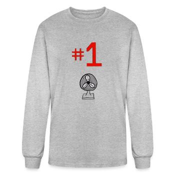 Number One Fan - Men's Long Sleeve T-Shirt - heather gray - Front