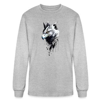 Eagle - Men's Long Sleeve T-Shirt - heather gray - Front