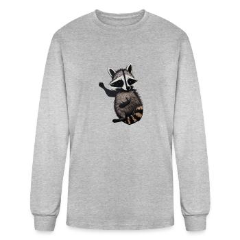Hey! - Men's Long Sleeve T-Shirt - heather gray - Front
