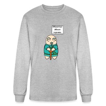 Different Hour Different Inspiration Colour - Men's Long Sleeve T-Shirt - heather gray - Front
