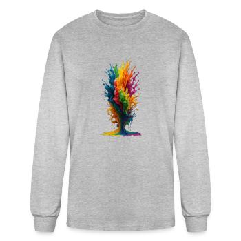 A colorful splash - Men's Long Sleeve T-Shirt - heather gray - Front
