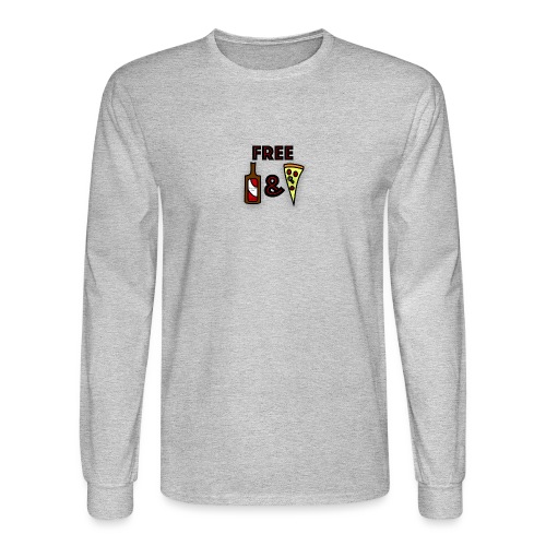 Free Beer and Pizza band logo - Men's Long Sleeve T-Shirt