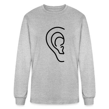 ear - Men's Long Sleeve T-Shirt - heather gray - Front