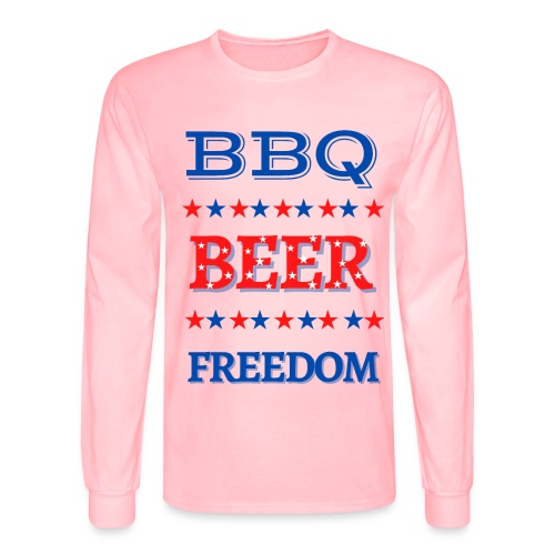 BBQ BEER FREEDOM - Men's Long Sleeve T-Shirt
