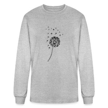 Dandelion Wishes - Men's Long Sleeve T-Shirt - heather gray - Front