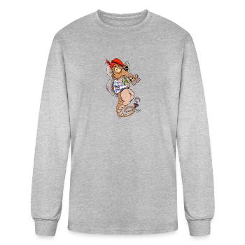 First Mate Seahorse - Men's Long Sleeve T-Shirt - heather gray - Front