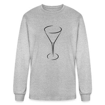 champagne - Men's Long Sleeve T-Shirt - heather gray - Front