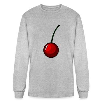 Cherry - Men's Long Sleeve T-Shirt - heather gray - Front