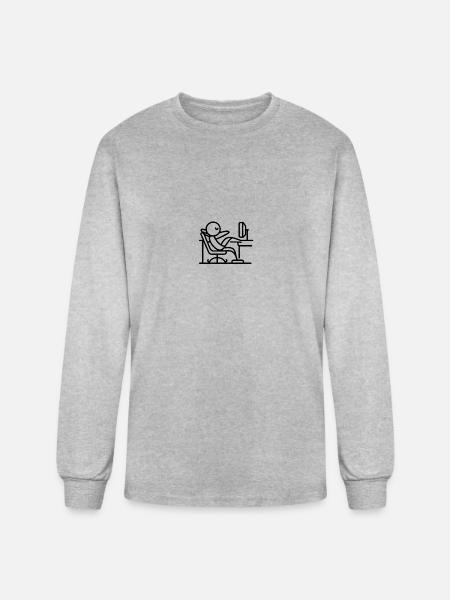 Lazy Tech - Men's Long Sleeve T-Shirt - heather gray
