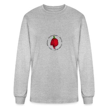 Carolina Reaper - Men's Long Sleeve T-Shirt - heather gray - Front