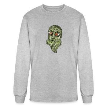 Wax & Wayne - Men's Long Sleeve T-Shirt - heather gray - Front