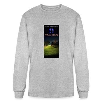 Flashlight at night - Men's Long Sleeve T-Shirt - heather gray - Front