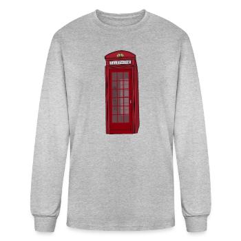 Phone Booth Telephone Vintage - Men's Long Sleeve T-Shirt - heather gray - Front