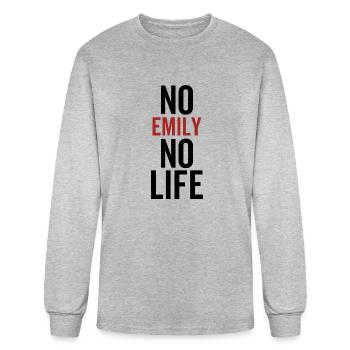 No Emily No Life - Men's Long Sleeve T-Shirt - heather gray - Front