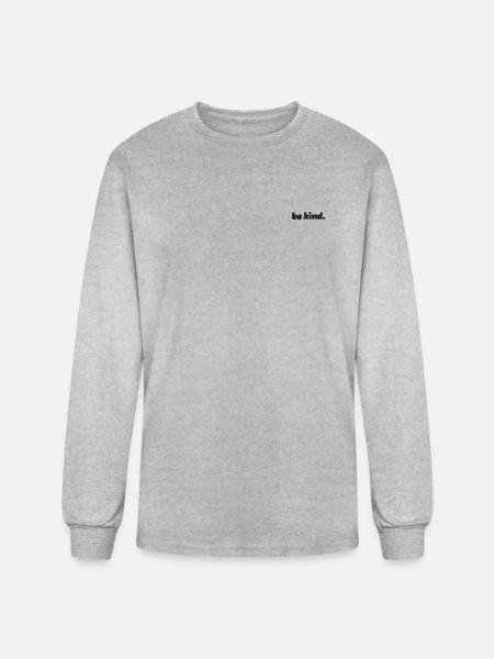 Be kind embroidered - Men's Long Sleeve T-Shirt - heather gray