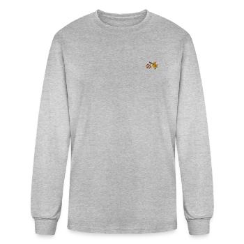 Berry bird embroidered - Men's Long Sleeve T-Shirt - heather gray - Front