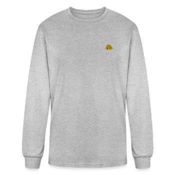 Tent embroidered - Men's Long Sleeve T-Shirt - heather gray - Front