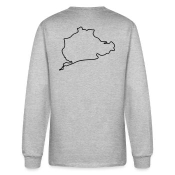 Nurburgring Outline - Men's Long Sleeve T-Shirt - heather gray - Back