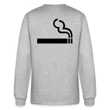 Smoking - Men's Long Sleeve T-Shirt - heather gray - Back