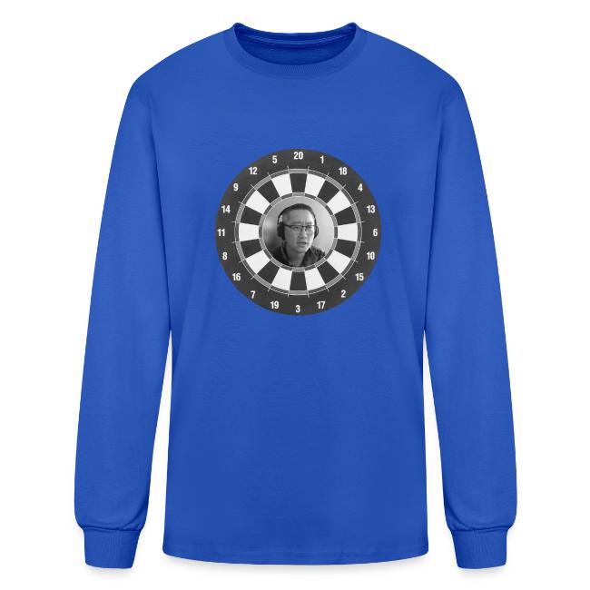 Producer Jay on Dartboard with Fusco Show back