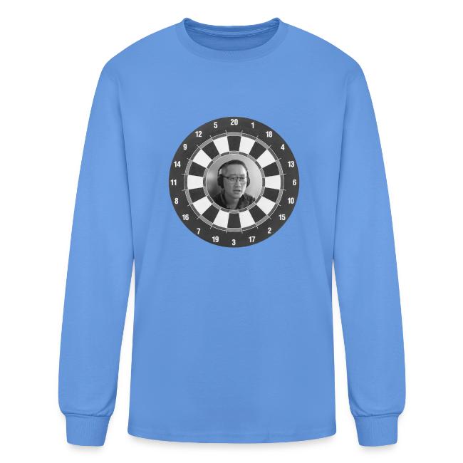 Producer Jay on Dartboard with Fusco Show back