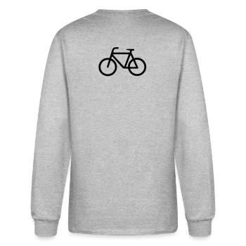Bicycle - Men's Long Sleeve T-Shirt - heather gray - Back